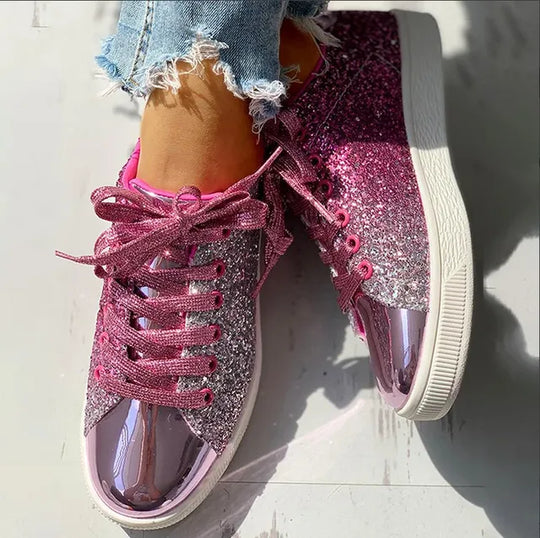 Heidi-Mode | Luxus Freizeit Damen Schuhe mit Glitzer