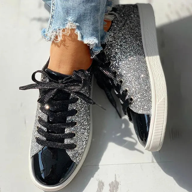 Heidi-Mode | Luxus Freizeit Damen Schuhe mit Glitzer