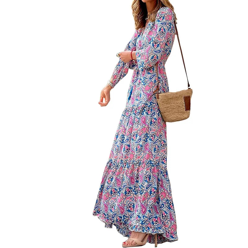 maxi-jurk met paisleypatroon