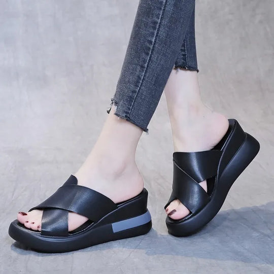 Heidi-Mode | Damen Chic Plattform Sandalen Trendy