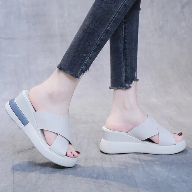Heidi-Mode | Damen Chic Plattform Sandalen Trendy