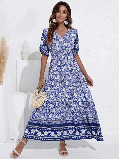 Heidi | Bohème Maxikleid - Maxikleid Boho-Stil