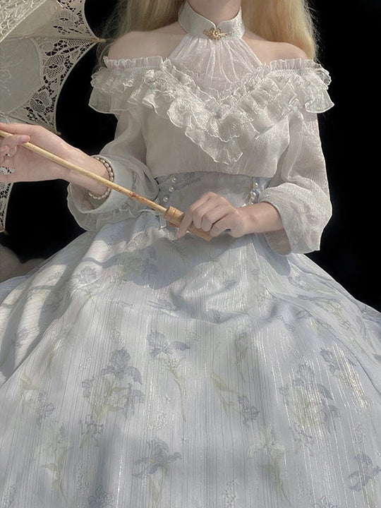 Elegantie Midi Jurk Belle Époque Couture