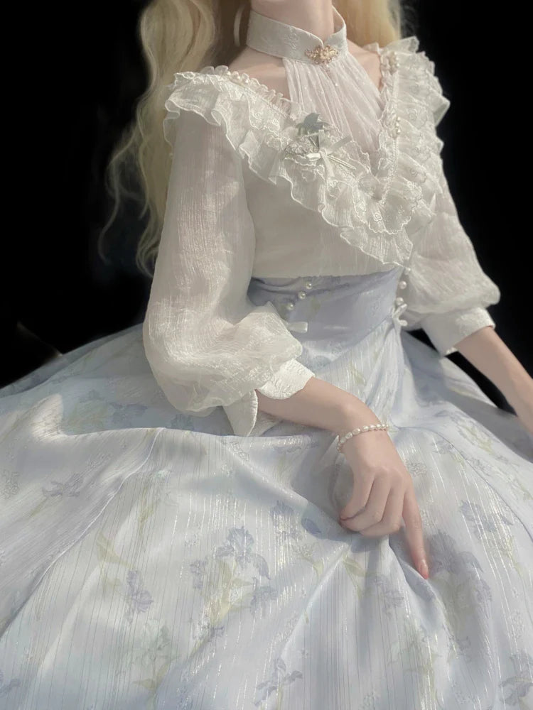 Elegantie Midi Jurk Belle Époque Couture