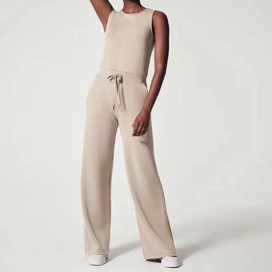 Lambert - Damen ärmelloser Rundhals-Jumpsuit