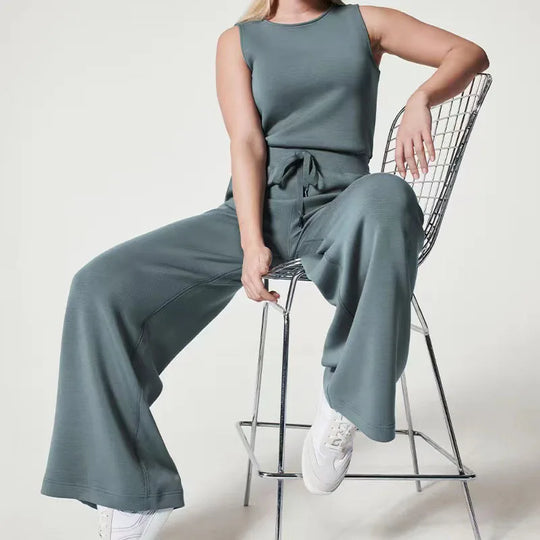 Lambert - Damen ärmelloser Rundhals-Jumpsuit