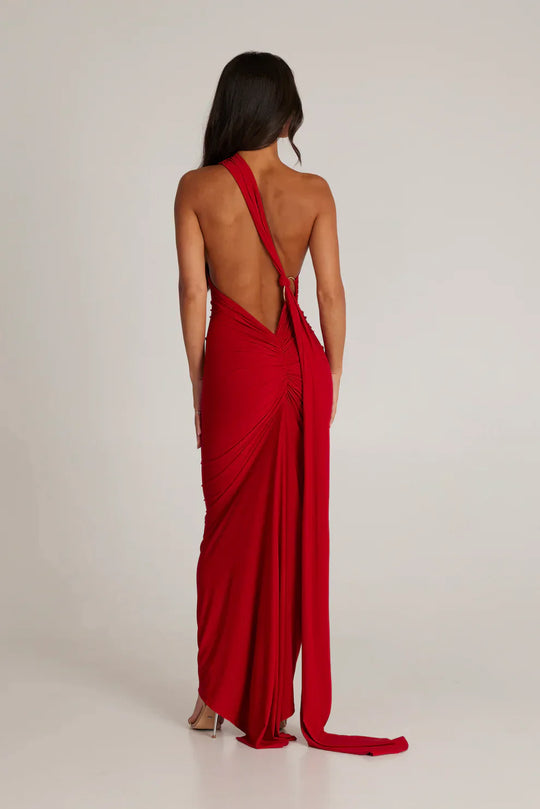 Heidi-Mode | Offene Rück Maxi Kleid