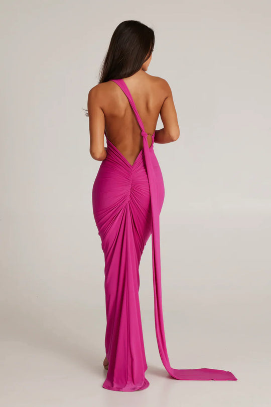 Heidi-Mode | Offene Rück Maxi Kleid