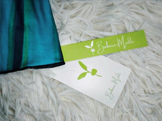 Ribbon Green Ombre Stripe ¾-Ärmel Midikleid