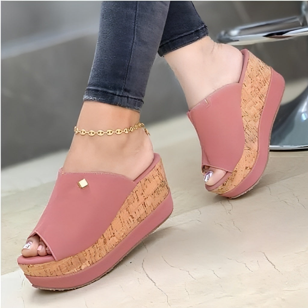Heidi-Mode | Peep Toe Wedges Sandalen