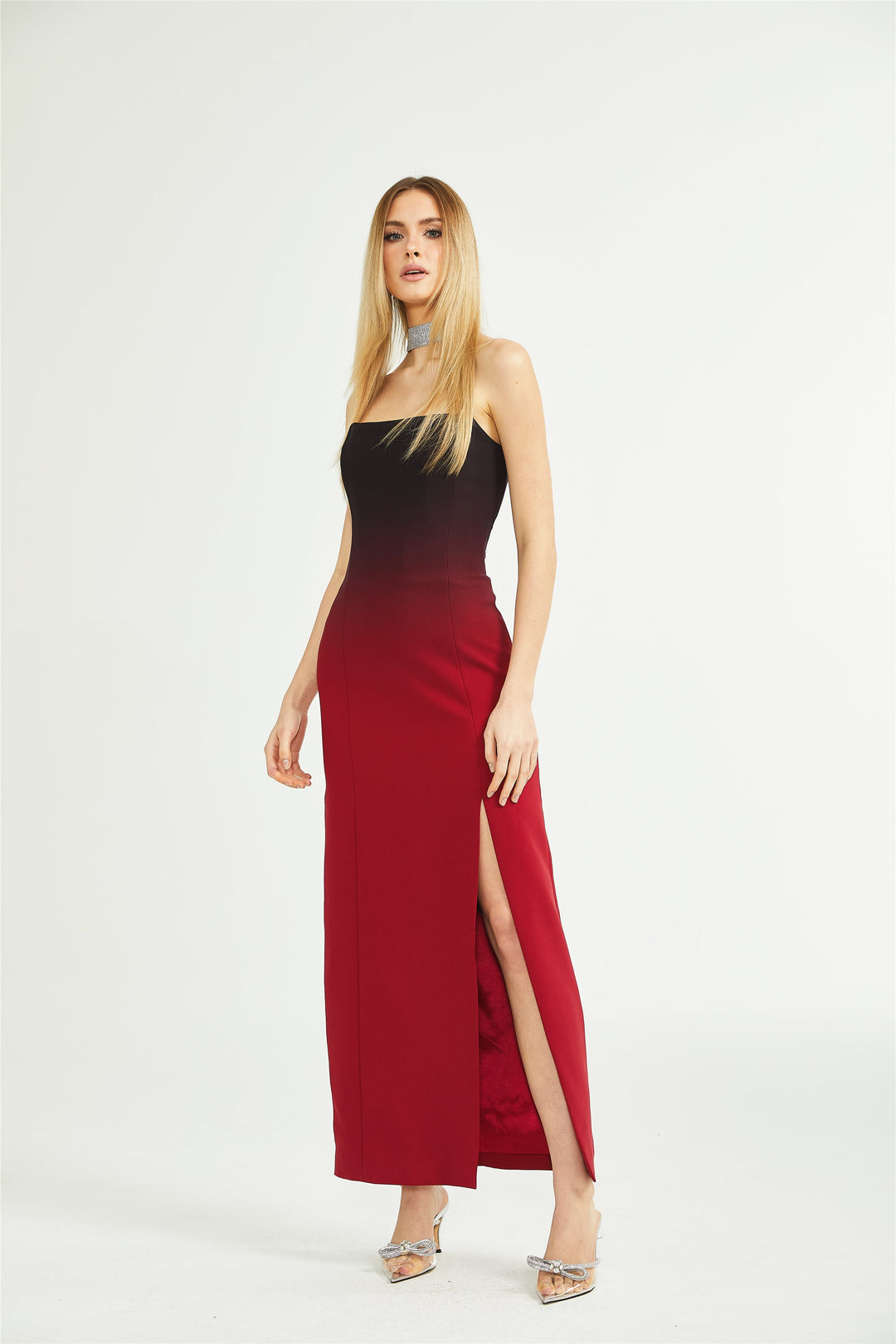 Heidi-Mode | Gradient Effekt Off Shoulder Kleid
