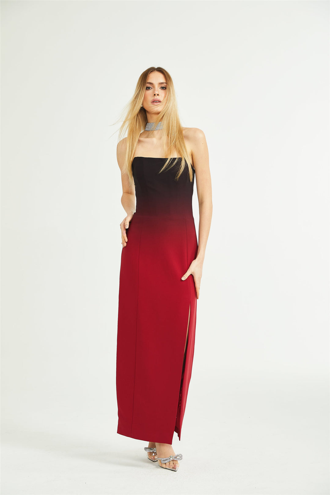 Heidi-Mode | Gradient Effekt Off Shoulder Kleid