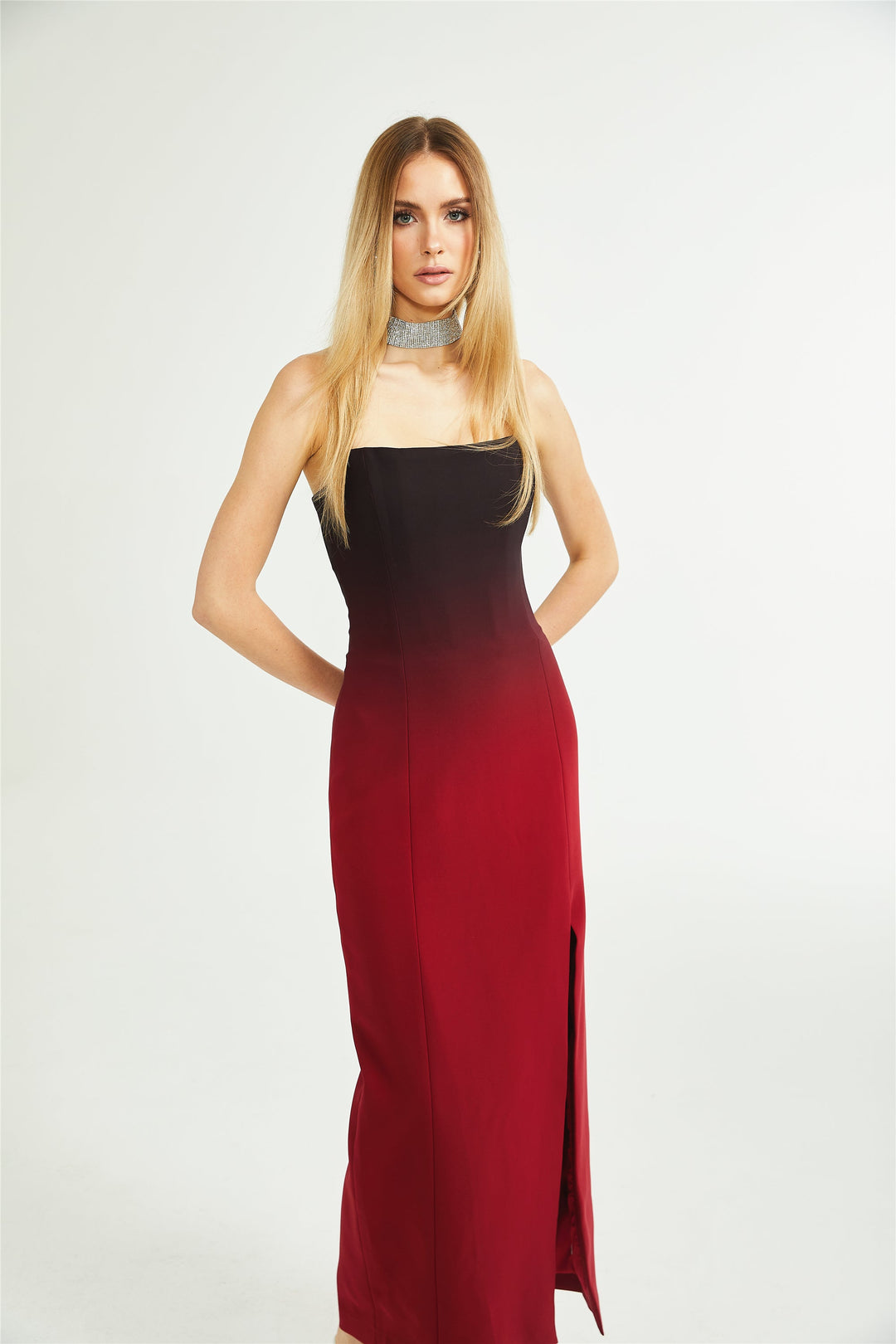 Heidi-Mode | Gradient Effekt Off Shoulder Kleid