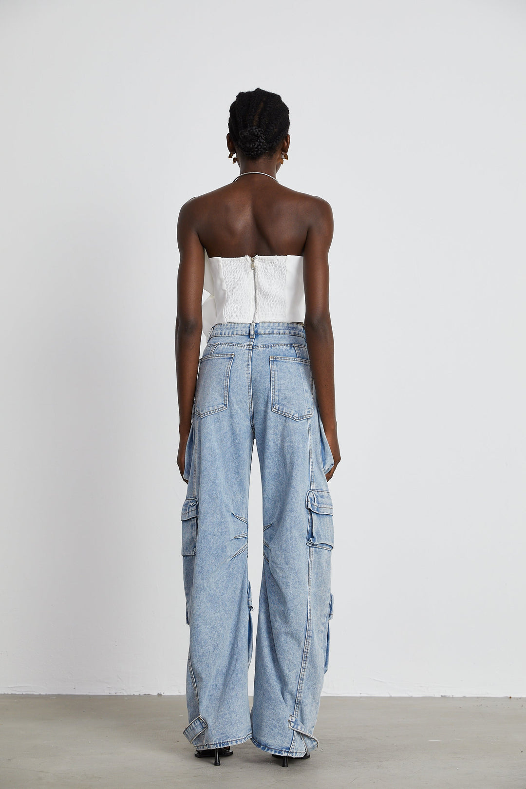Heidi-Mode | Weiß Blumen Off Shoulder Top