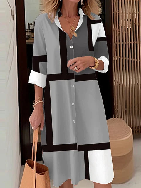 Eleganz Schickes geknöpftes Kleid