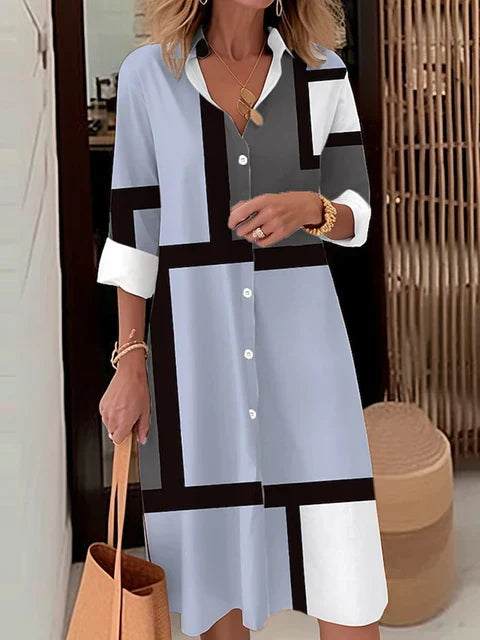 Eleganz Schickes geknöpftes Kleid