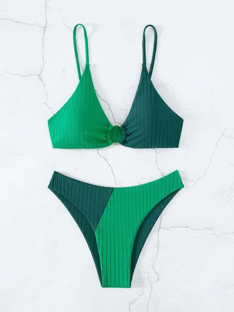 Heidi-Mode | Heidi-Mode | Push-Up-Bikini-Set mit Hoher Taille für Damen