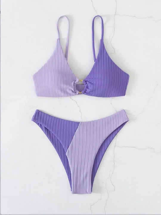Heidi-Mode | Heidi-Mode | Push-Up-Bikini-Set mit Hoher Taille für Damen