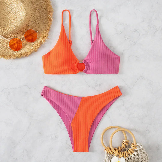 Heidi-Mode | Heidi-Mode | Push-Up-Bikini-Set mit Hoher Taille für Damen