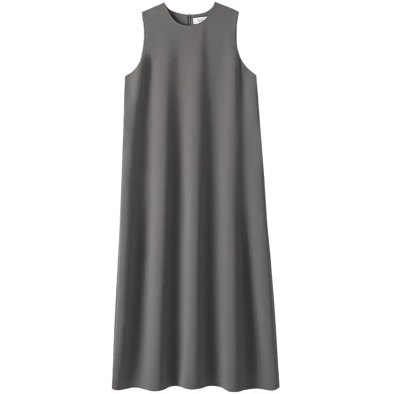 Lässiges, langes Sommerkleid in Unifarben