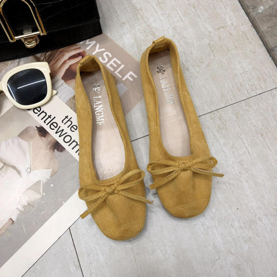 Damen Ballerinas mit zartem Schleifen-Design und weichem Obermaterial Heidi-Mode