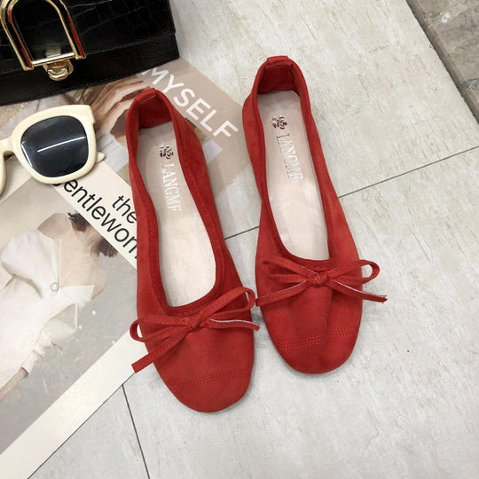 Damen Ballerinas mit zartem Schleifen-Design und weichem Obermaterial Heidi-Mode