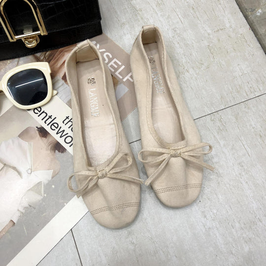 Damen Ballerinas mit zartem Schleifen-Design und weichem Obermaterial Heidi-Mode