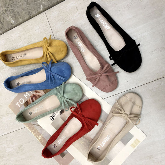 Damen Ballerinas mit zartem Schleifen-Design und weichem Obermaterial Heidi-Mode