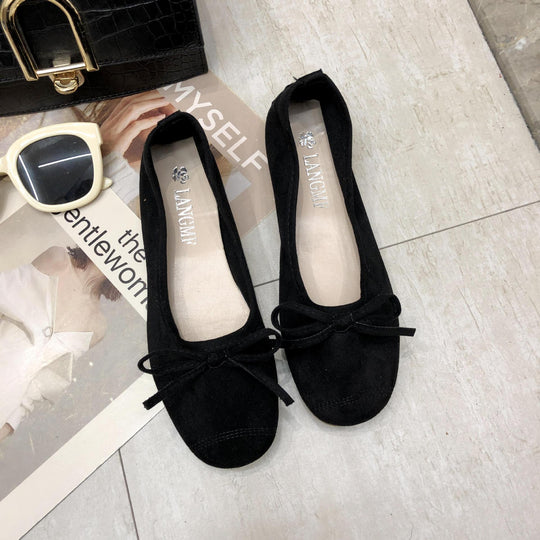 Damen Ballerinas mit zartem Schleifen-Design und weichem Obermaterial Heidi-Mode