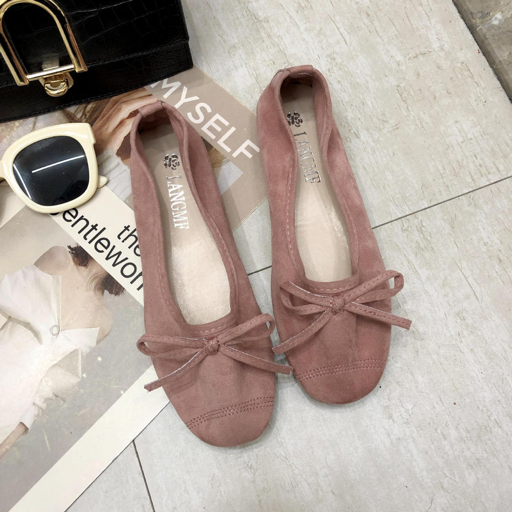 Damen Ballerinas mit zartem Schleifen-Design und weichem Obermaterial Heidi-Mode