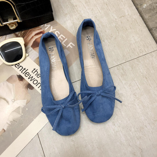 Damen Ballerinas mit zartem Schleifen-Design und weichem Obermaterial Heidi-Mode