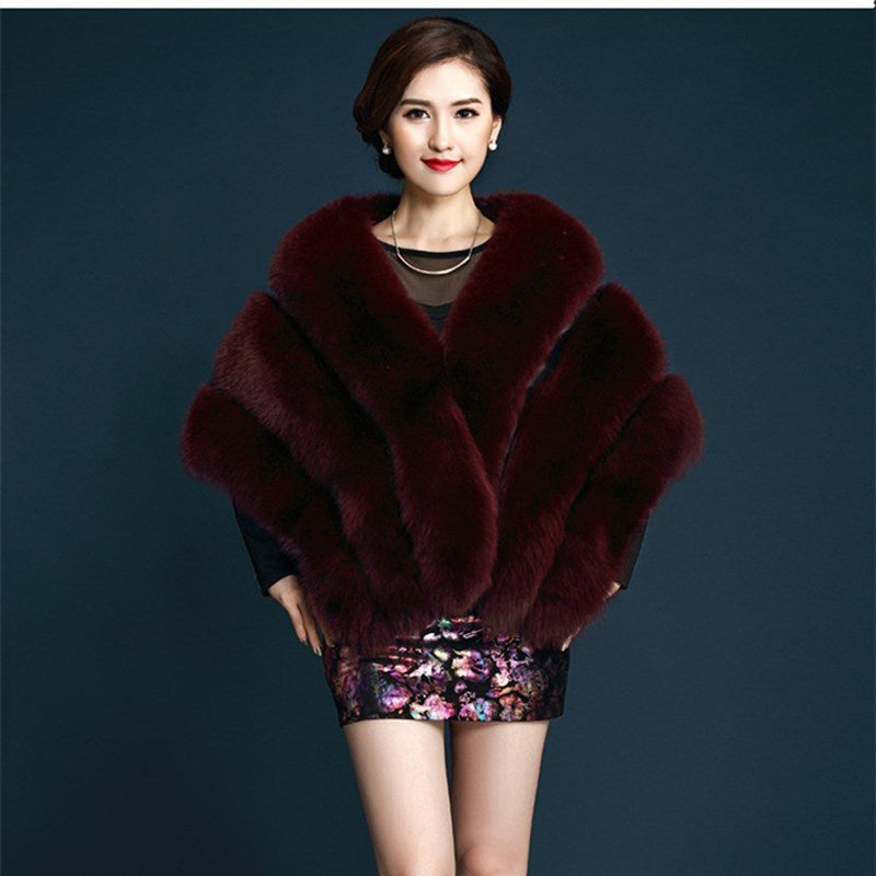 Damen Elegante Kunstpelz-Stola mit voluminösem Schnitt Heidi-Mode