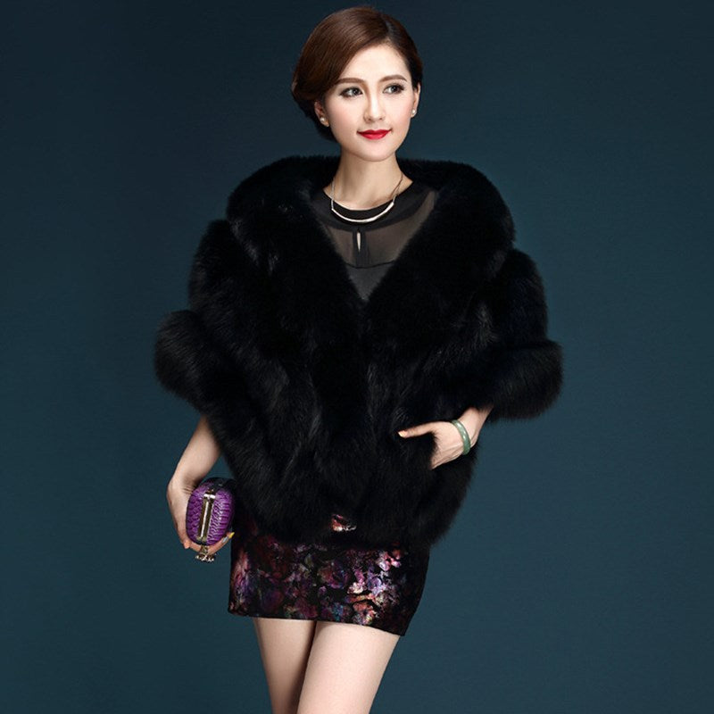 Damen Elegante Kunstpelz-Stola mit voluminösem Schnitt Heidi-Mode