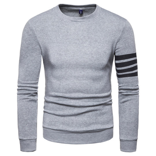 Herren modischer Sweatshirt mit sportlichem Streifen-Design Heidi-Mode