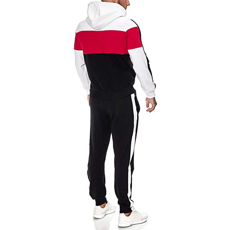 Herren Athletic Farbblockierter Trainingsanzug Set Heidi-Mode