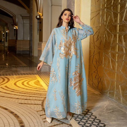 Heidi-Mode | Eid Luxus Kaftan Kaftan Kleid Jalabiya mit Pailletten Bestickt