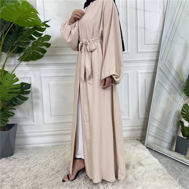 Heidi-Mode | mit Taschen 11 Farboptionen Kimono Strickjacke Offene Abaya Kleid für Muslime Frauen
