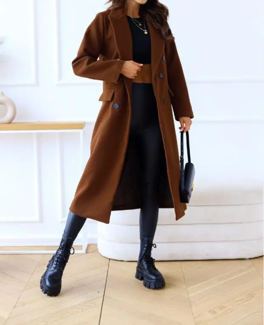 Elegante Trenchcoat Damen Doppelgeknöpft