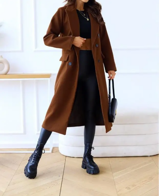 Elegante Trenchcoat Damen Doppelgeknöpft