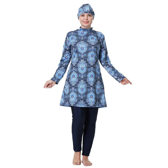 Heidi-Mode | 3Xl 8Xl Gedruckte Halal Arabische Frauen Badebekleidung Badeanzug Burkinis
