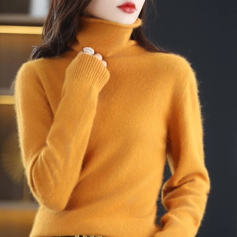 Heidi-Mode | Cashmere Pullover Damen Weicher Rollkragenpullover, Warm & Luxuriöses Design