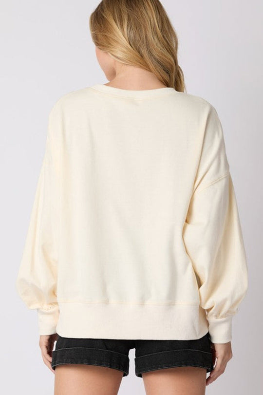 Heidi-Mode | Weihnachts Lebkuchenmann Paillette Lässig Langarm Sweatshirt