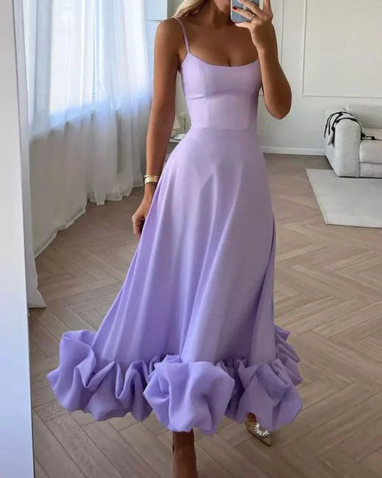 Heidi-Mode | Elegantes Midikleid Schick Luxe Materialen