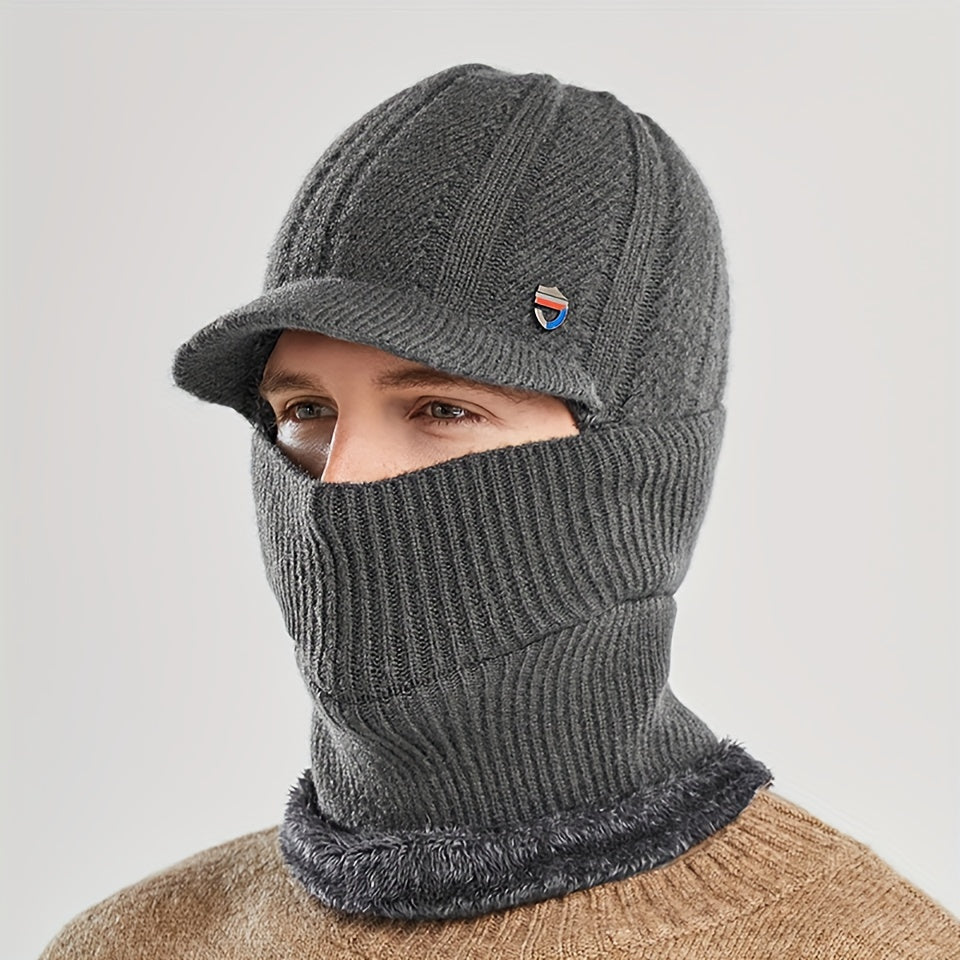 Heidi-Mode - Lässige Winter Vielseitige Strick-Balaclava und Halswärmer Set für Unisex