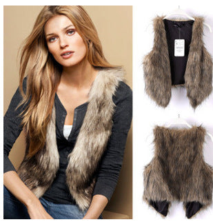 Damen Trendige Kunstfell-Weste im modernen Schnitt Heidi-Mode