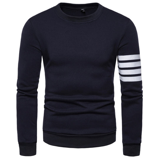 Herren modischer Sweatshirt mit sportlichem Streifen-Design Heidi-Mode