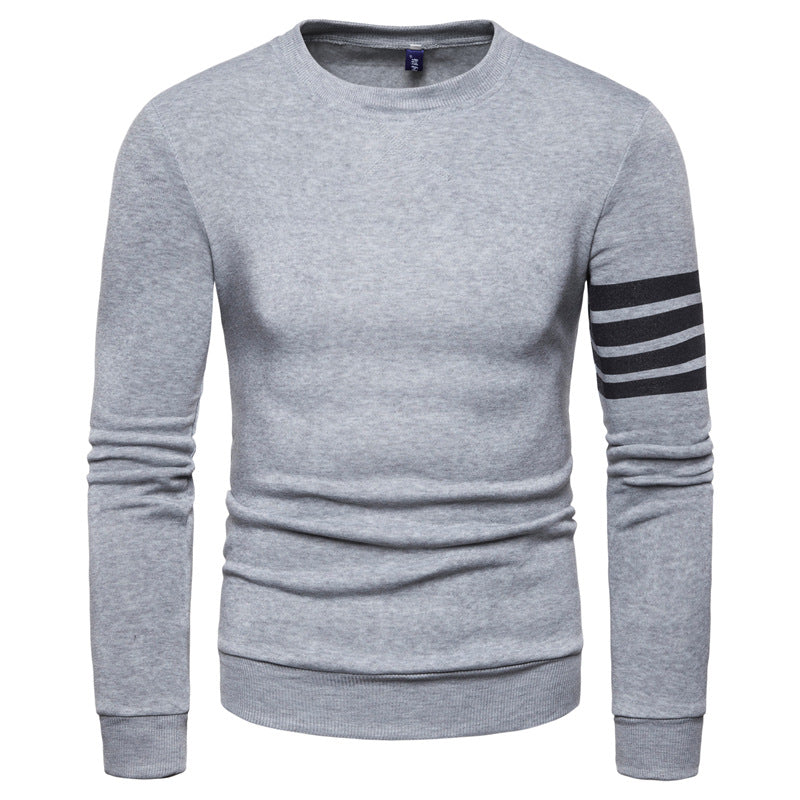 Herren modischer Sweatshirt mit sportlichem Streifen-Design Heidi-Mode