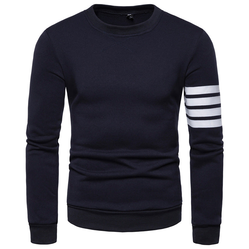 Herren modischer Sweatshirt mit sportlichem Streifen-Design Heidi-Mode