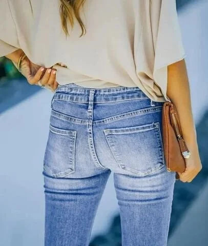 Heidi-Mode | Bootcut-Jeans mit hoher Taille