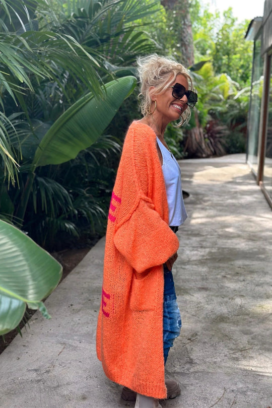 Heidi-Mode | Buchstaben Fall Schulter Lange Ärmel Cardigan